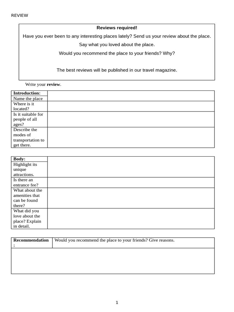 Place Review | PDF