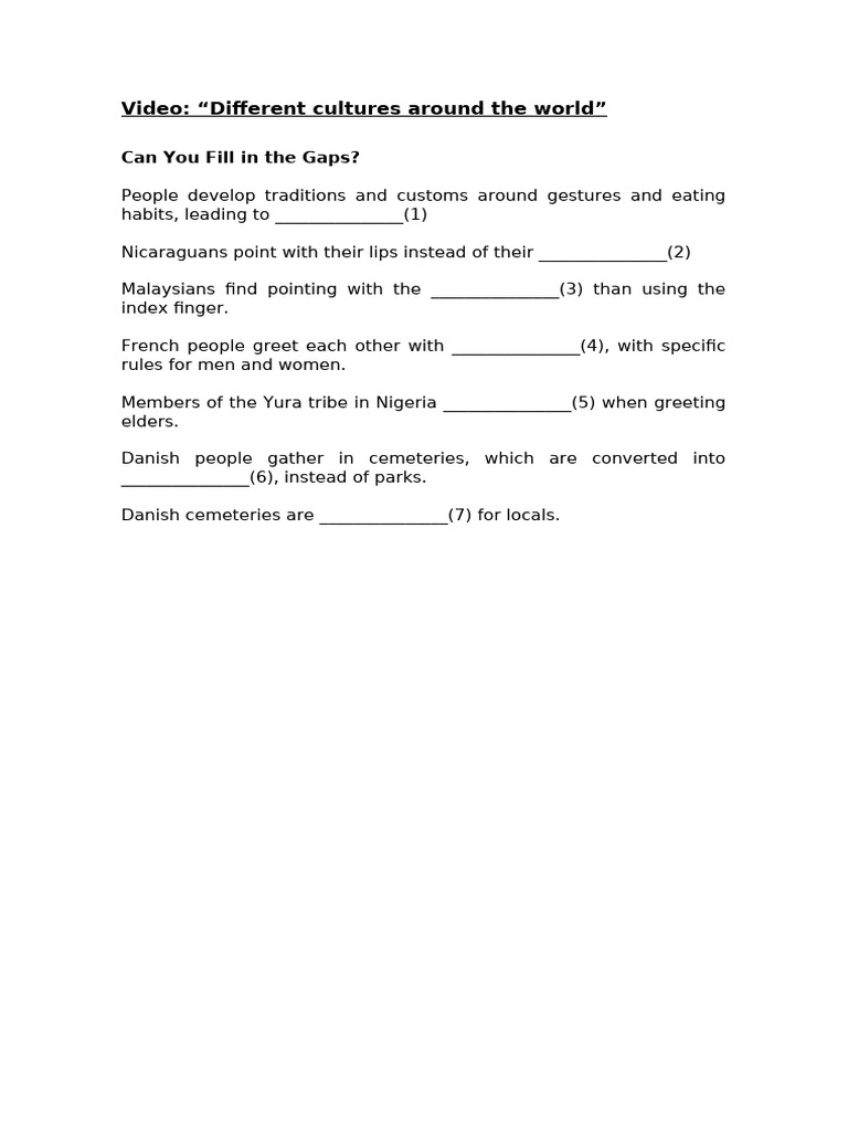 different-cultures-around-the-world-exercise-pdf