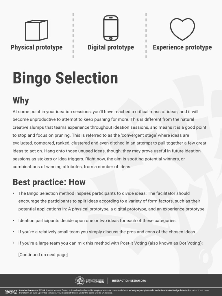 Bingo Selection | PDF