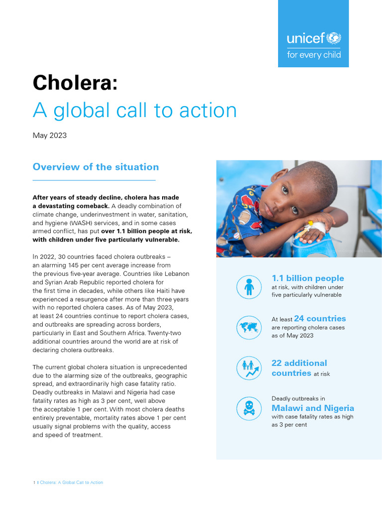 Cholera - A Global Call To Action | PDF