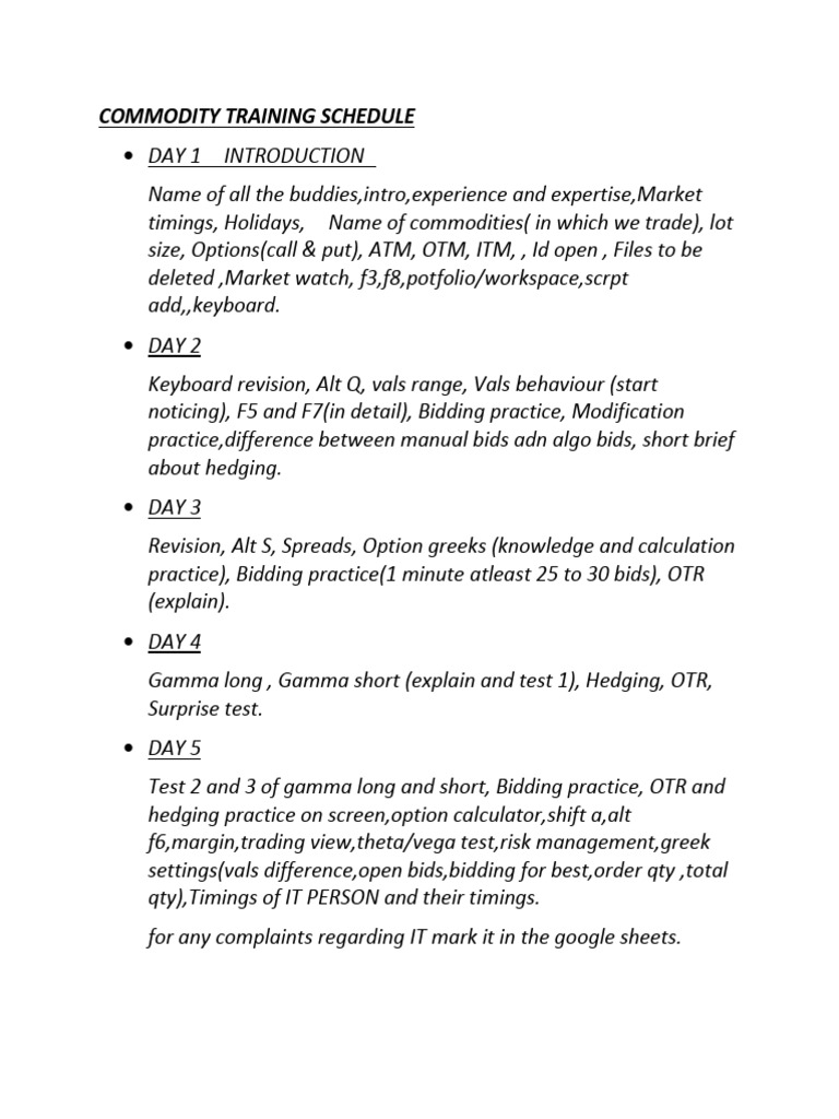 Day 0 To Day 5 Training Module | PDF