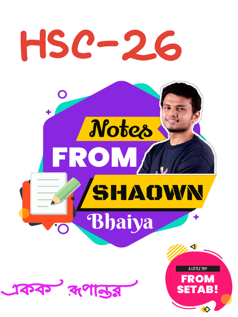Notes Given From Shaown Reza Bhaiya | PDF