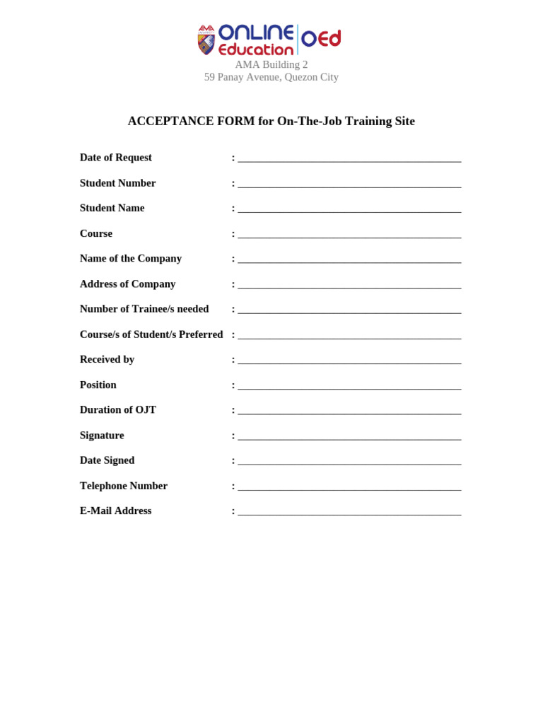 005 - Acceptance Form | PDF