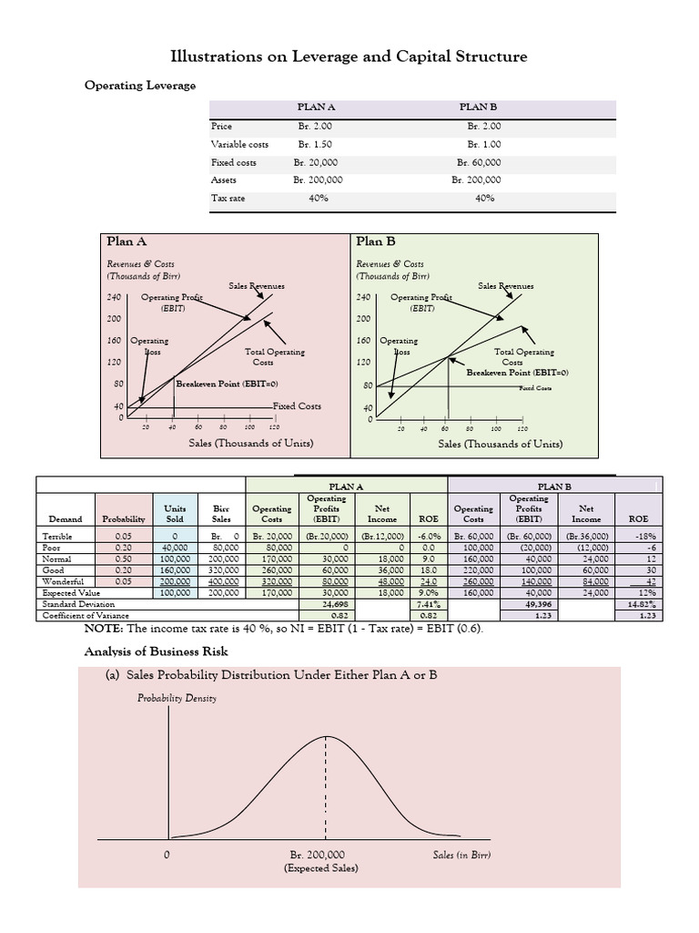 Illustrations On Leverage & Capital Structure | PDF