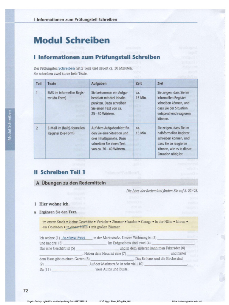 Schreiben A2 Übung | PDF