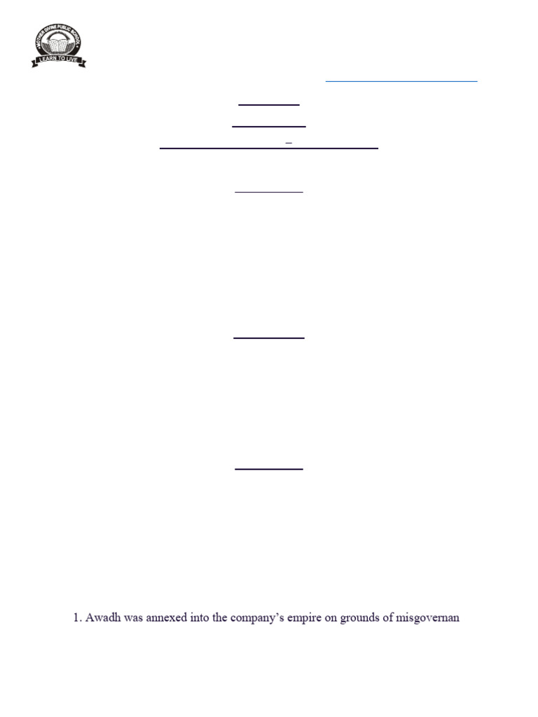 Term-I Revision Assignment 1 Answer Key - 11092024 - 073504 | PDF