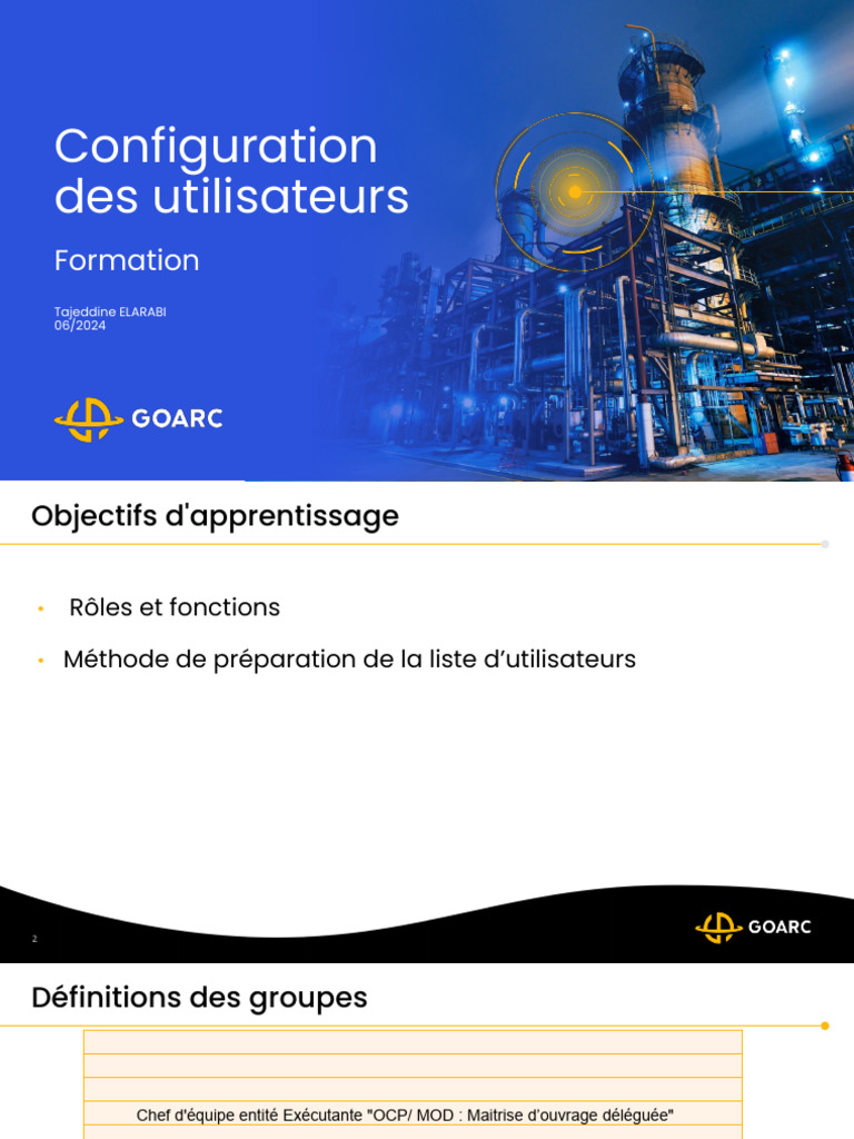 2023 - GOARC Users Configuration - Salamaty | PDF