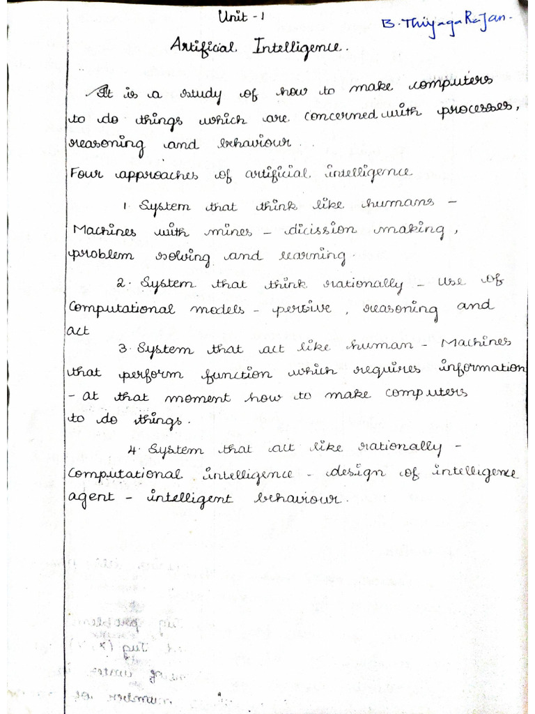 AI Handwritten Notes | PDF