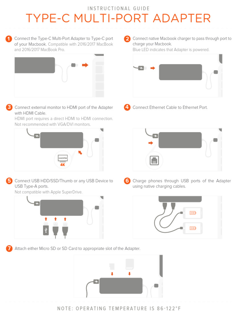 Quick Guide - Type-C Multi-Port Adapter | PDF