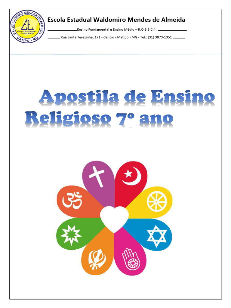 Apostila de Ensino Religioso 7 Ano 1P | PDF