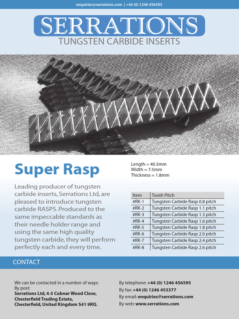 4032 Super Rasp | PDF