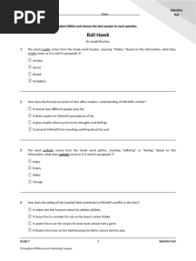 Into Literature Grade 7 Ball Hawk