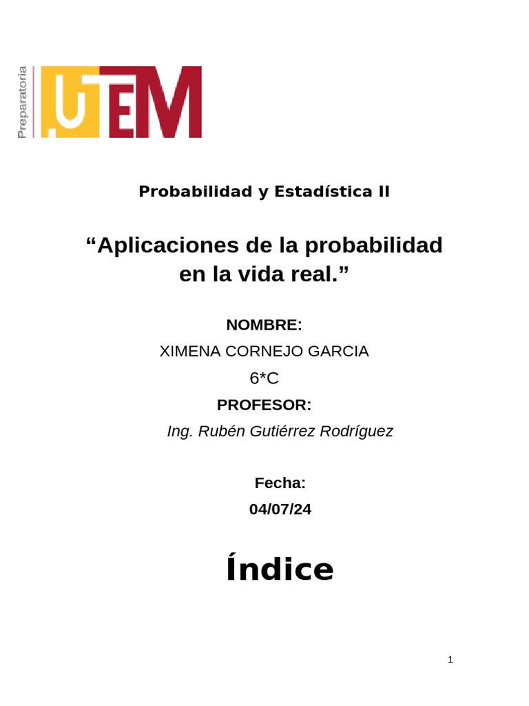 Aplicaciones de la Probabilidad Cotidiana | PDF | Probabilidad ...