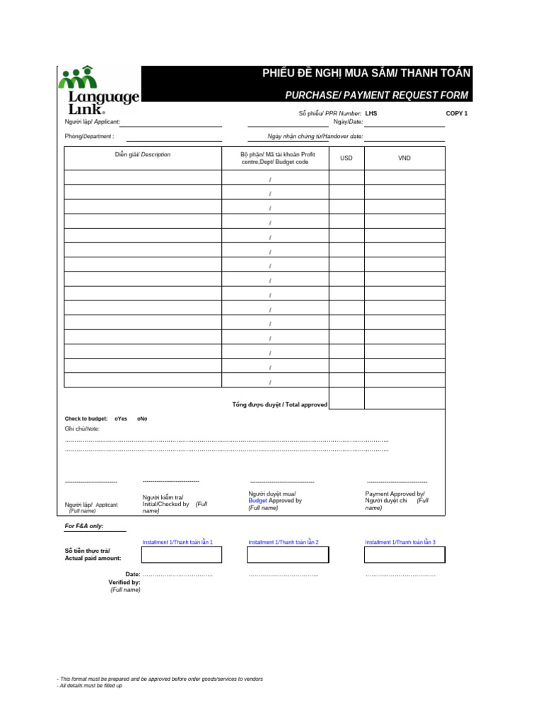 Payment Request | PDF
