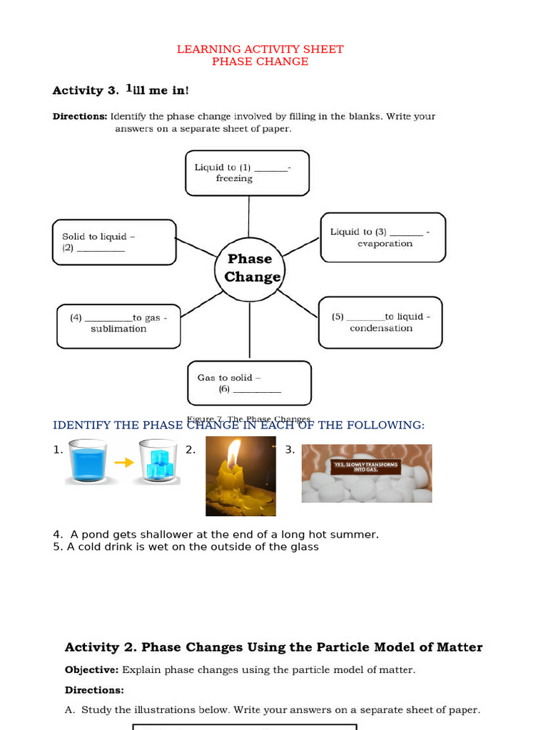 Phase Change Activities for Students | PDF