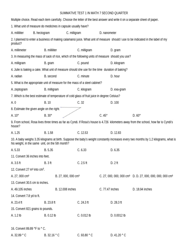 Summative Test 1 2ND Quarter | PDF