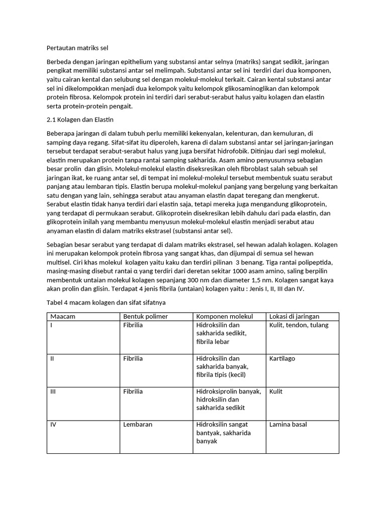 Pertautan Matriks Sel | PDF