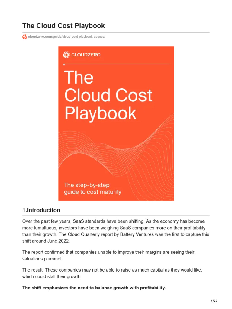 The Cloud Cost Playbook | PDF