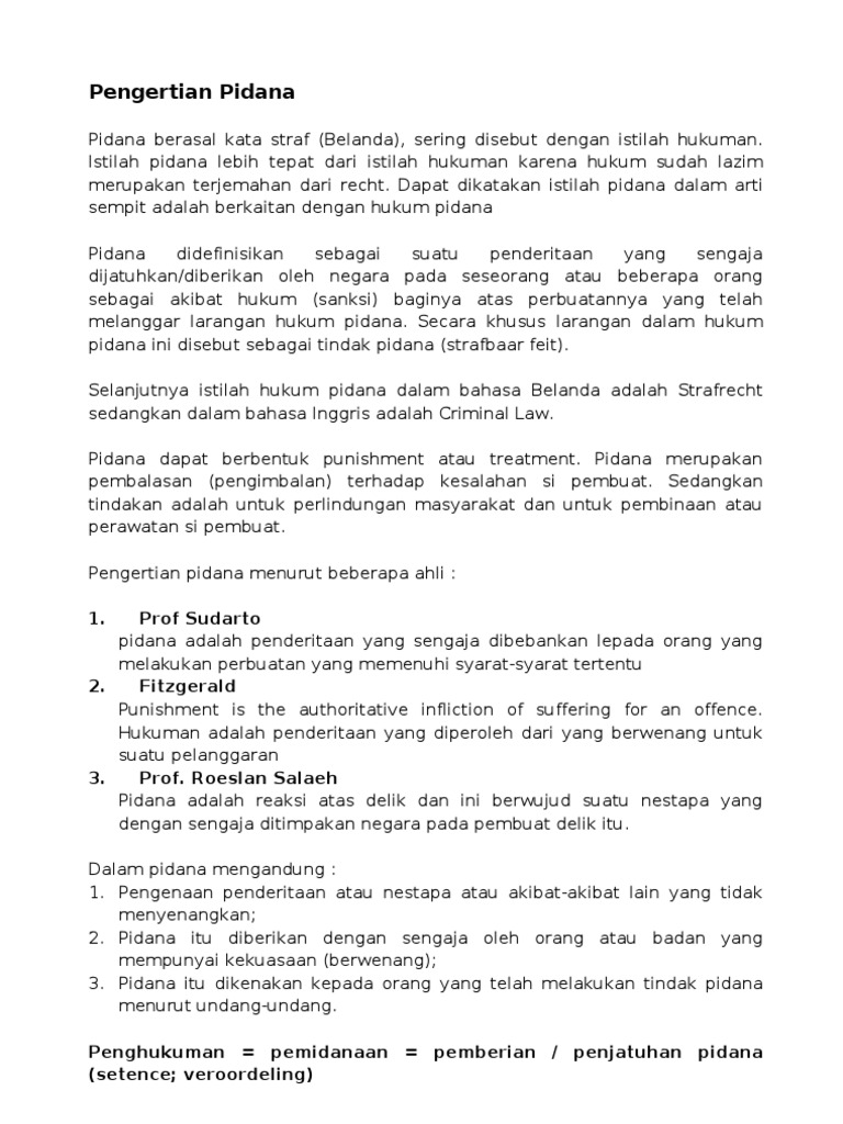 Pengantar Hukum Pidana