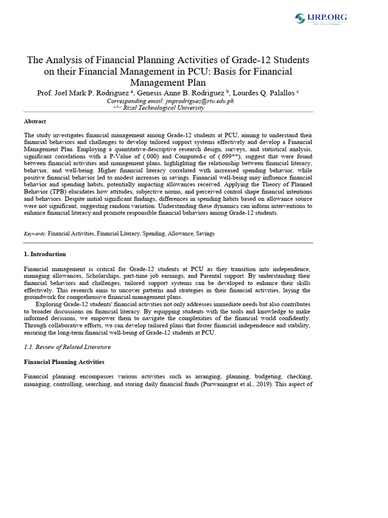 the-analysis-of-financial-planning-activities-of-grade-12-students-on