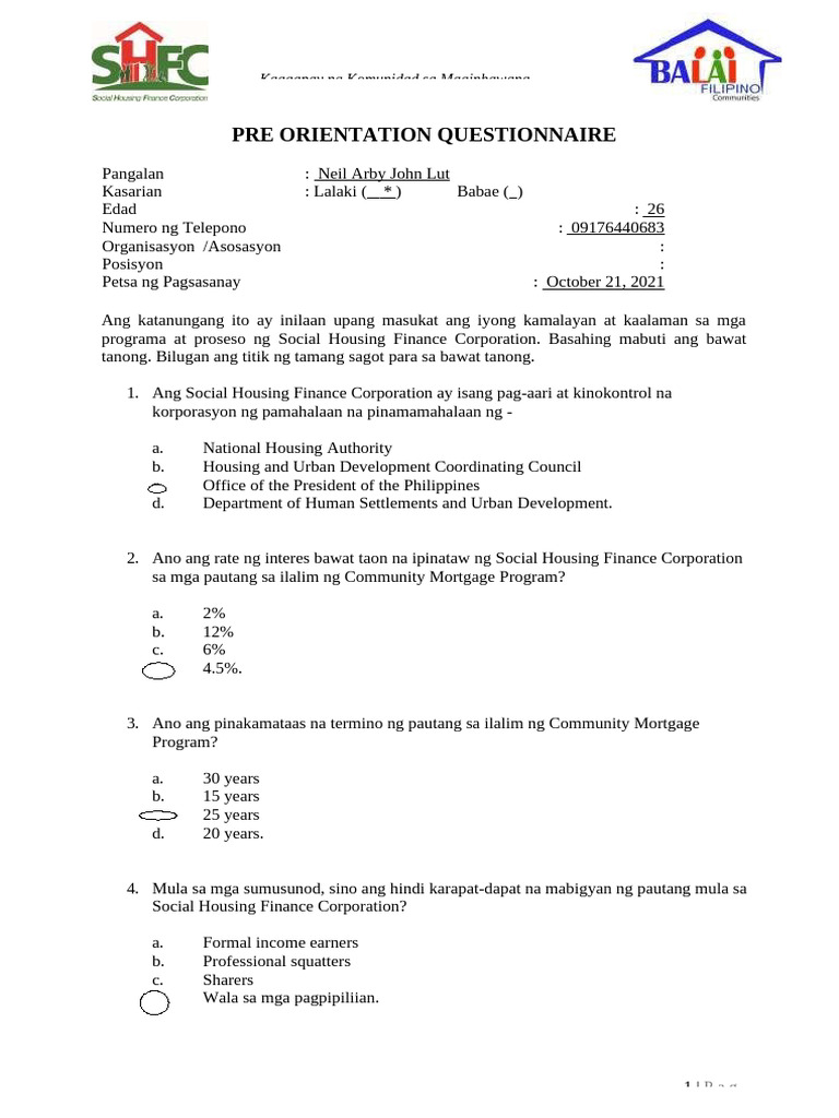 Pre Test2 | PDF
