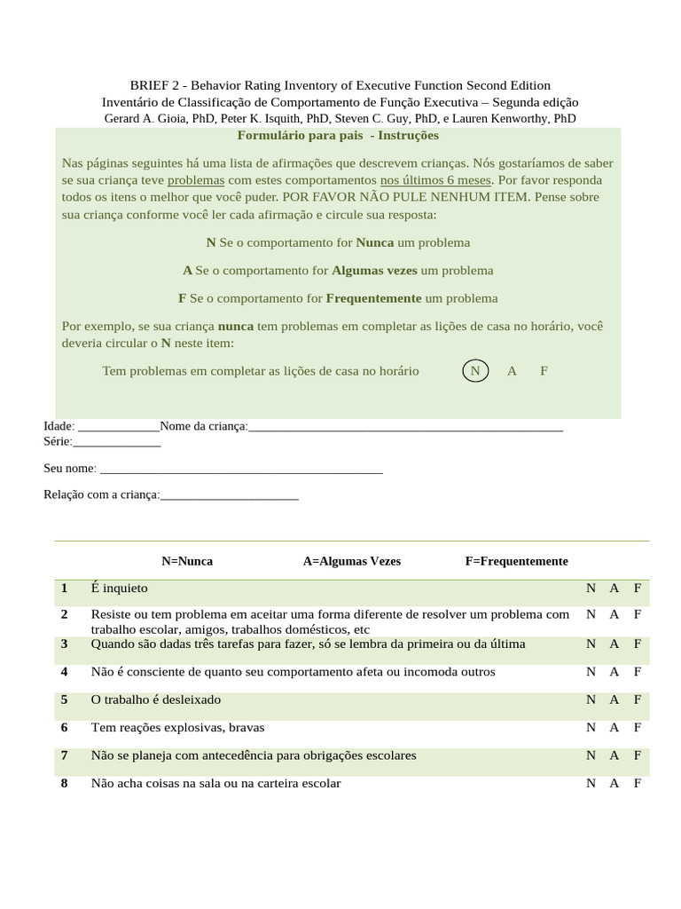 BRIEF 2 para Pais | PDF