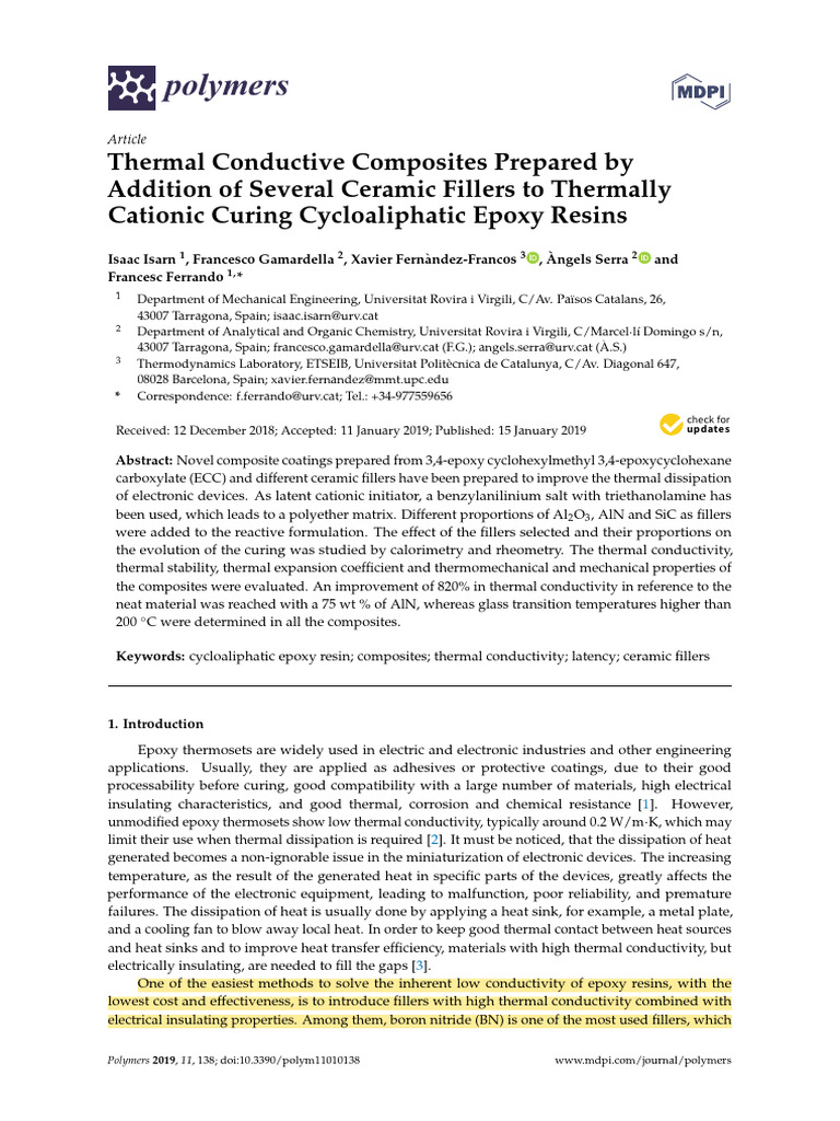 Thermal Conductive Composites Prepared B | PDF