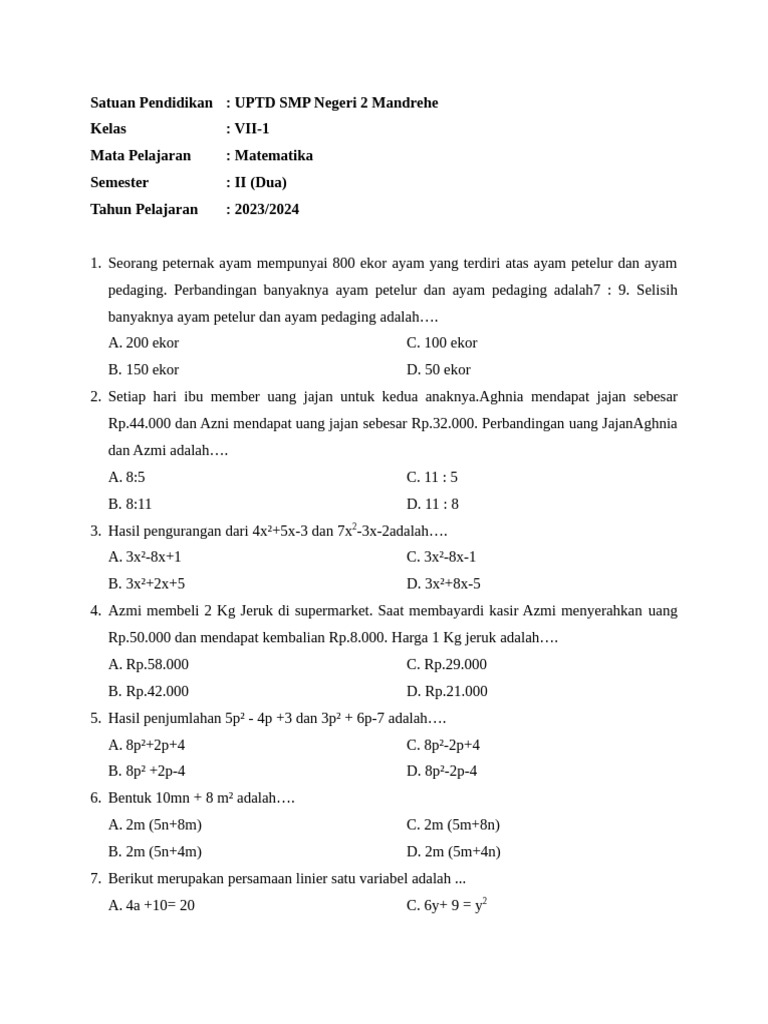 Soal MM | PDF