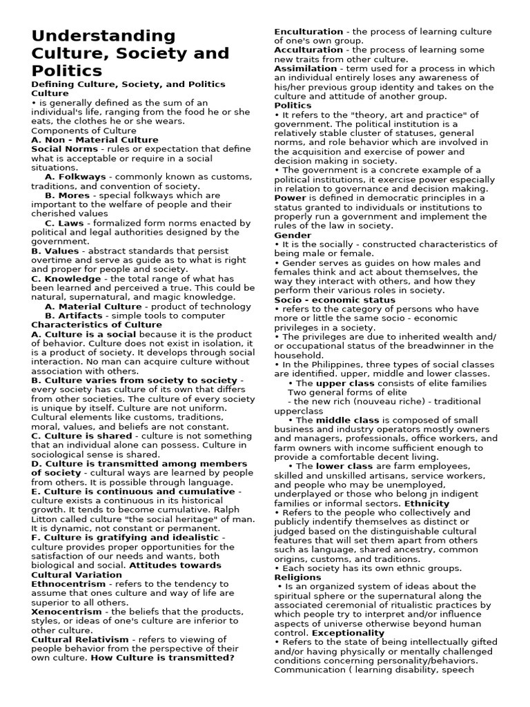 Understanding Culture | PDF