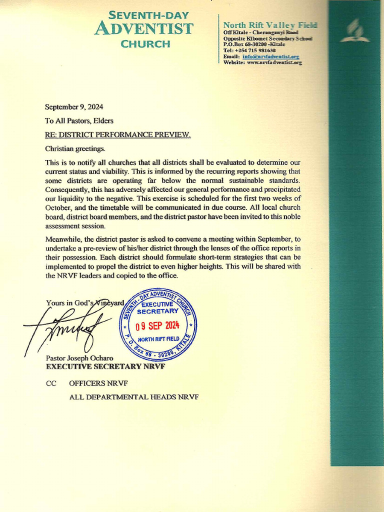 District Performance Review Pdf