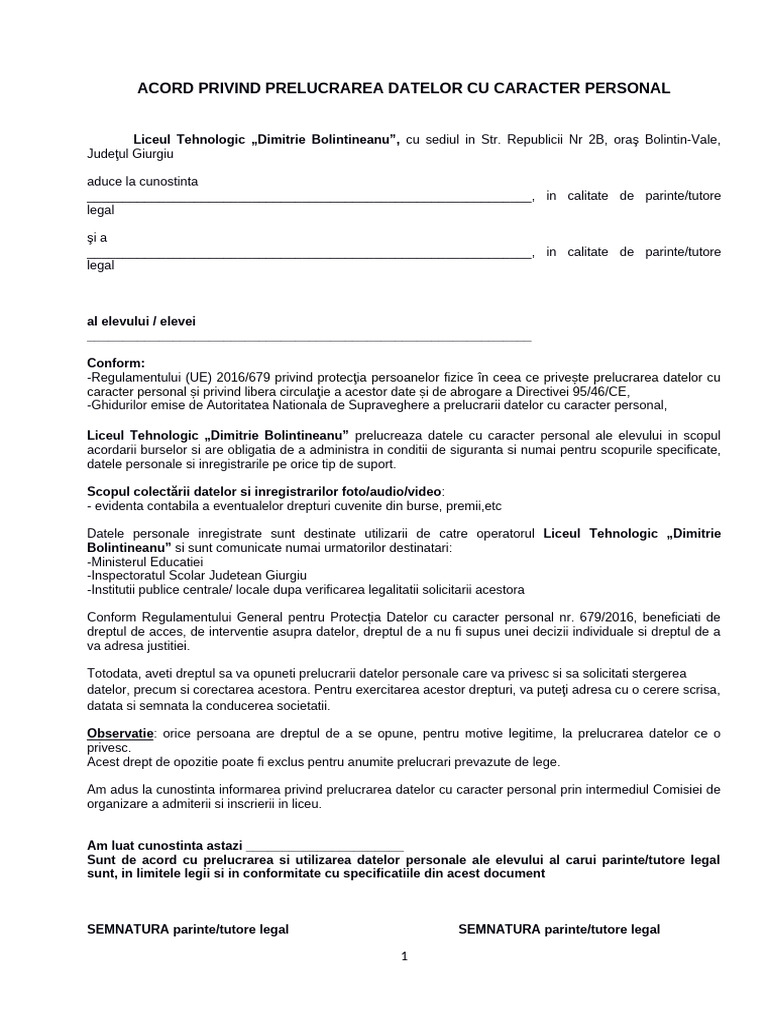 Informare GDPR | PDF