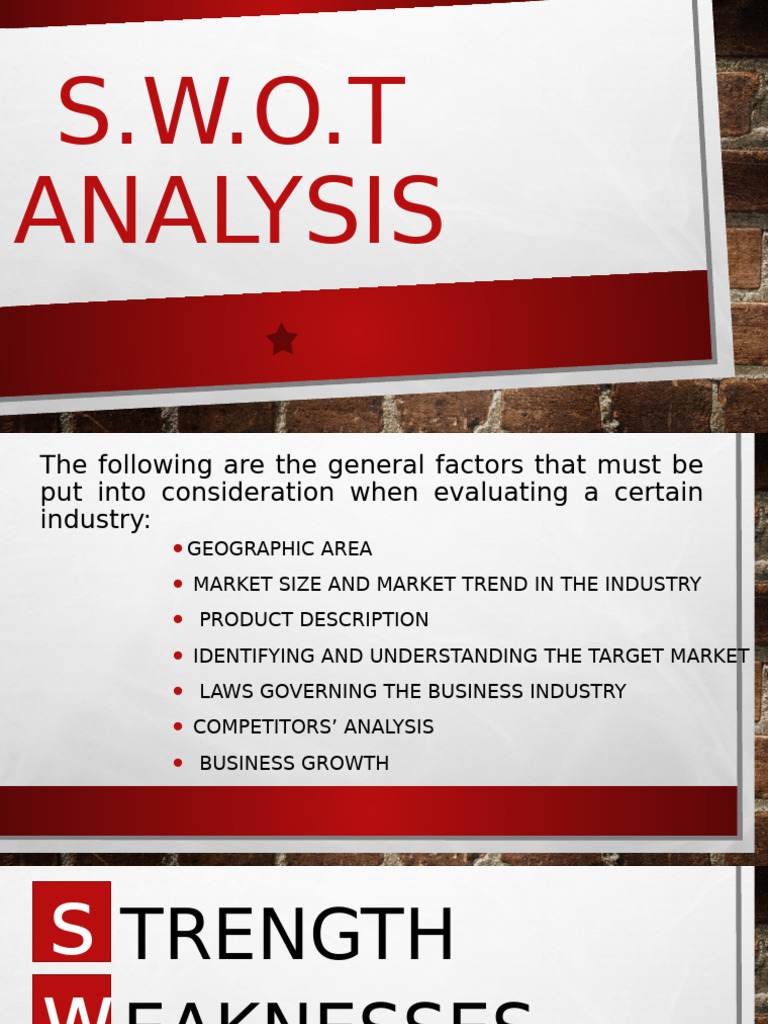 Mod 2 - Swot Analysis | PDF