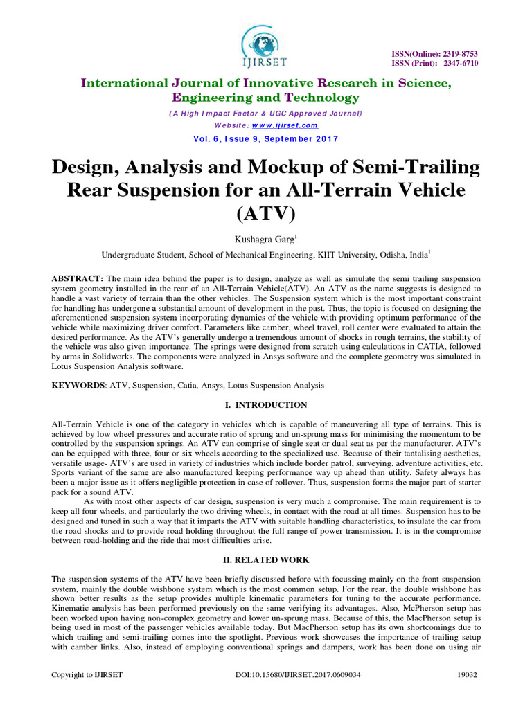 Design Analysis and Mockup of Semi Trail | PDF | Strength Of Materials ...