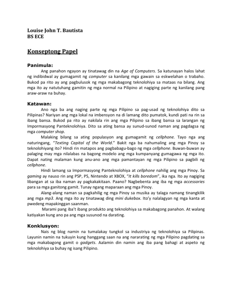 Konseptong Papel | PDF