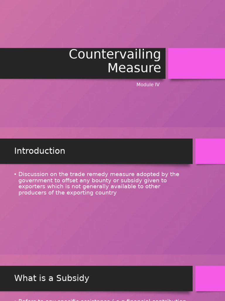 Countervailing Measure | PDF