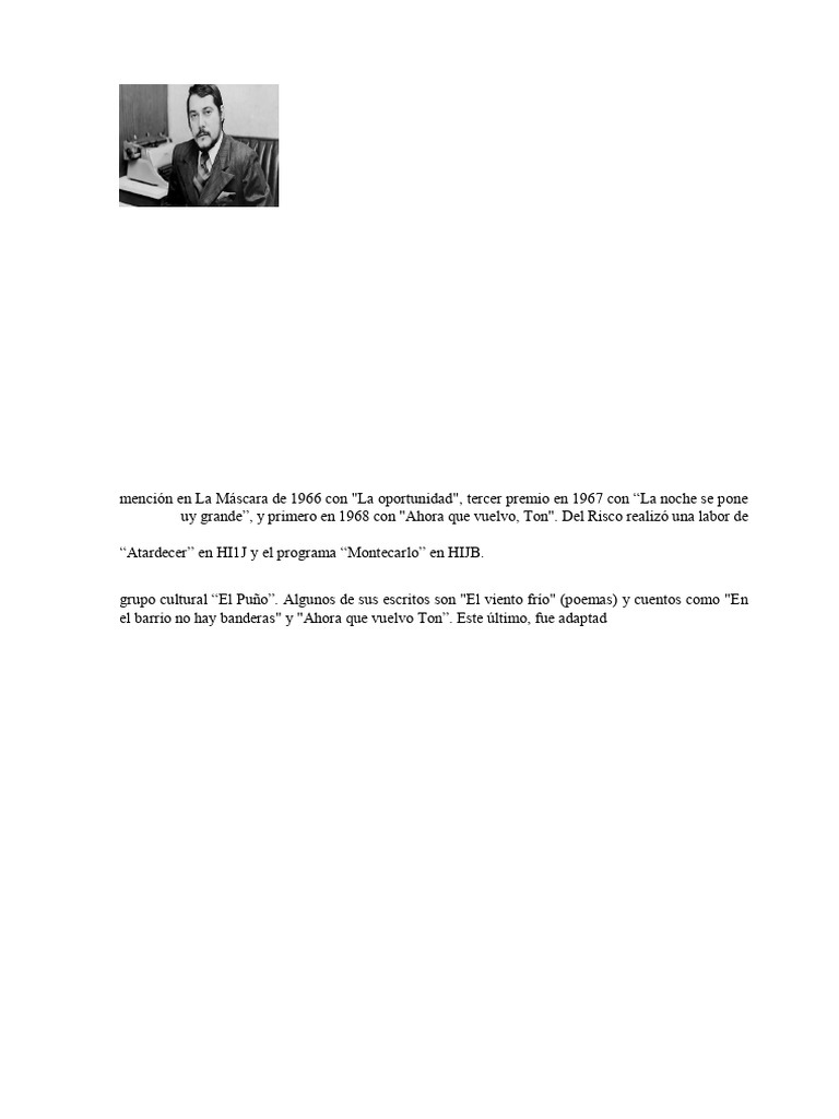 René Del Risco Bermúdez | PDF