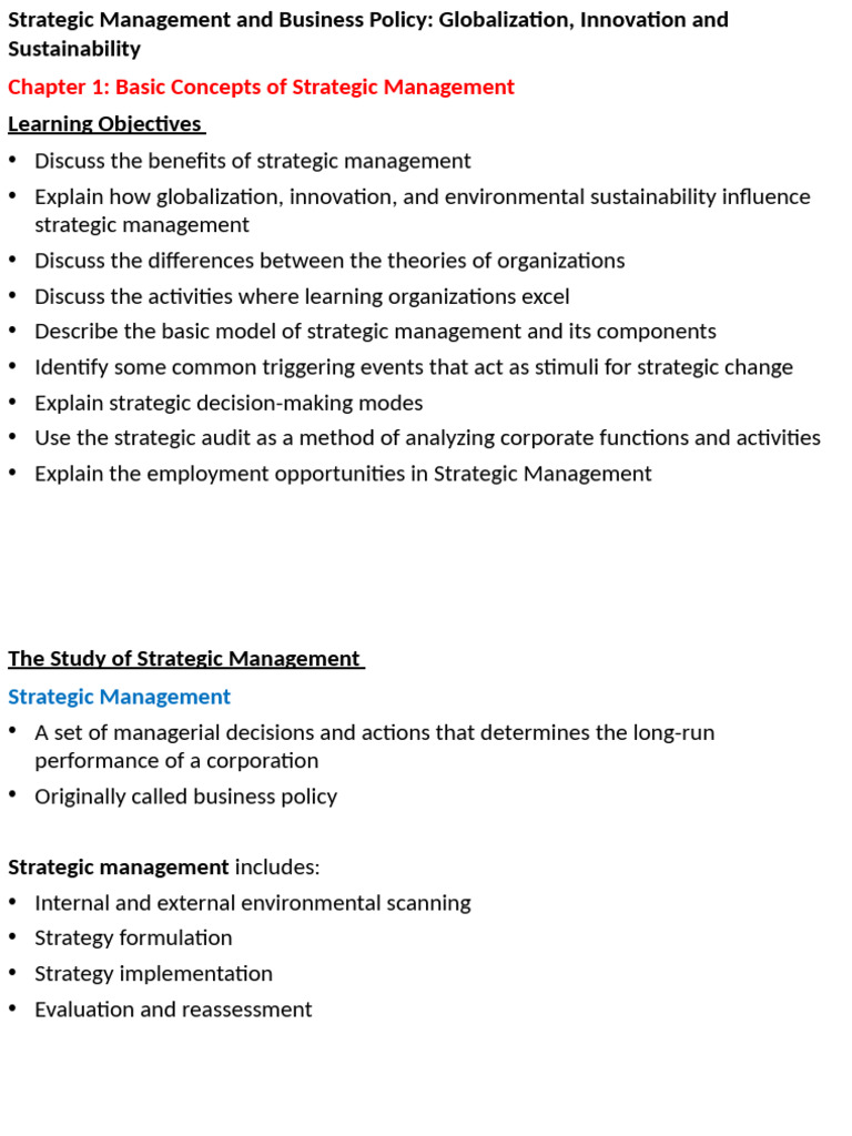 SM - Notes Topic 1 | PDF