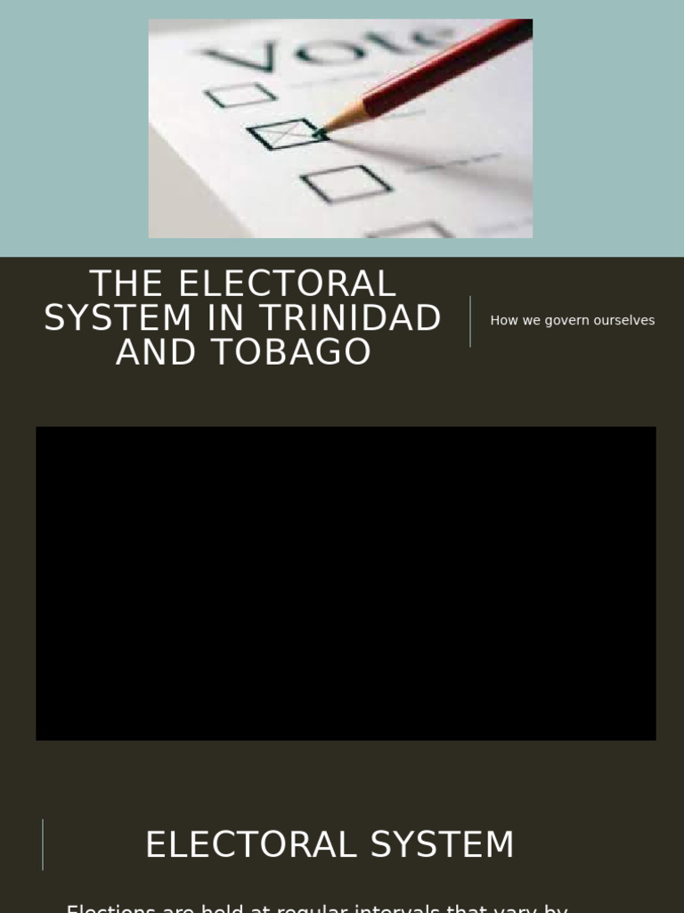 The Electoral System in Trinidad and Tobago PDF