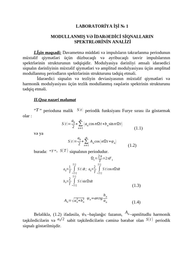 Laboratoriya Işi 1 | PDF