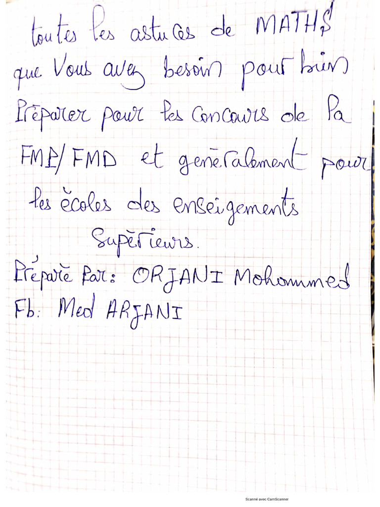 Astuces de Maths (Préparation Concour Médecine) | PDF