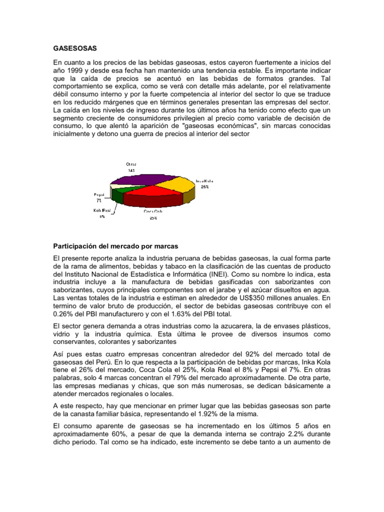 Inca Kola y Pepsi | PDF | Pepsi | Refresco