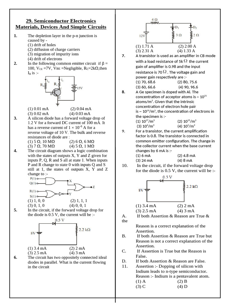 Semiconductor Electronics Materials, Devices and Simple Circuits | PDF