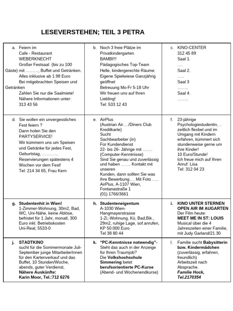 Lesen Test Telc B1 Pdf