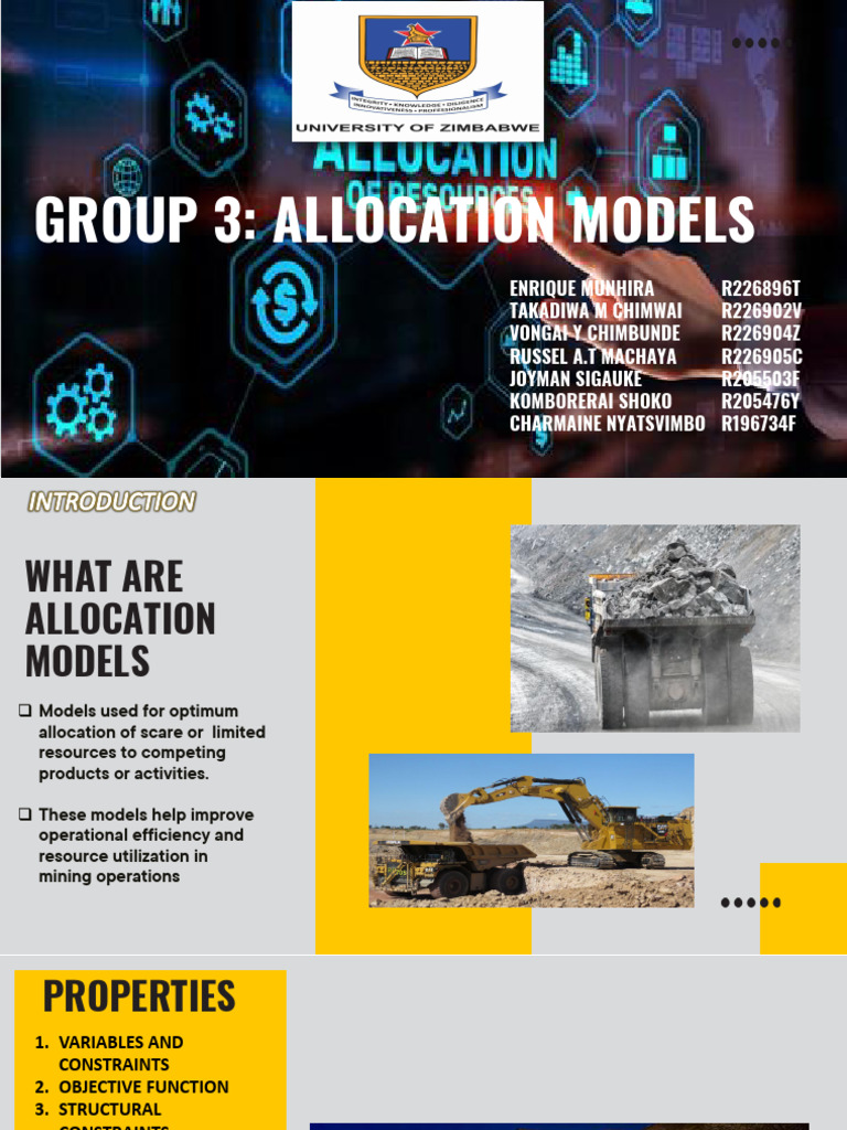 Group 3 - Allocation Model | PDF
