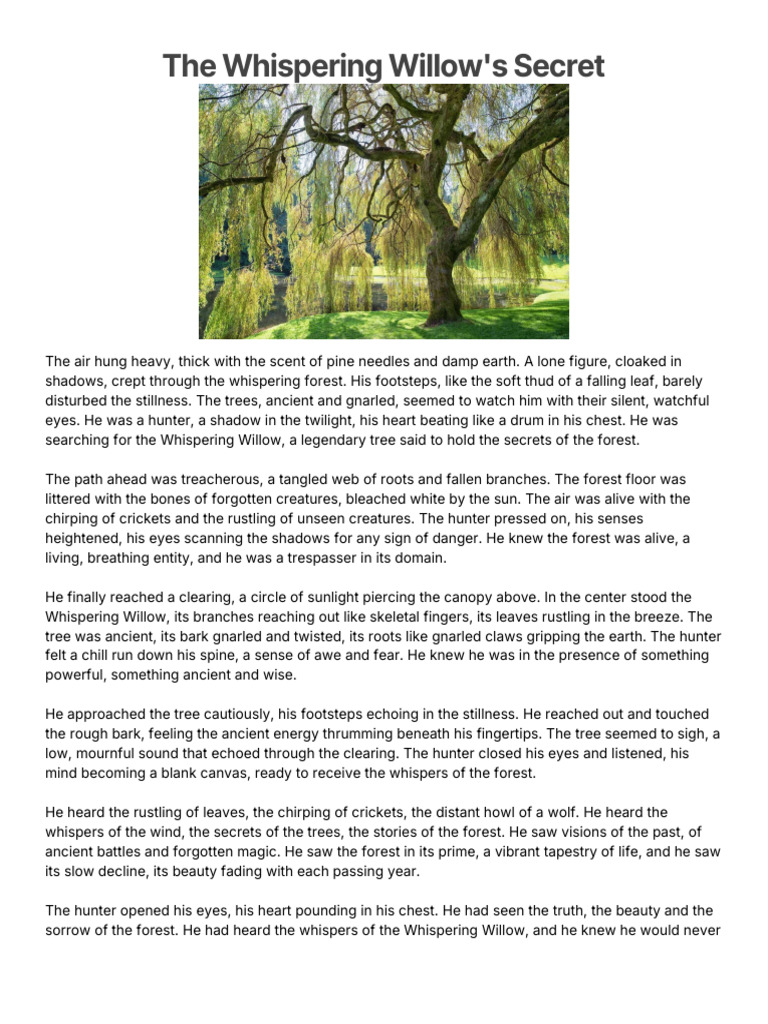 The Whispering Willow's Secret | PDF
