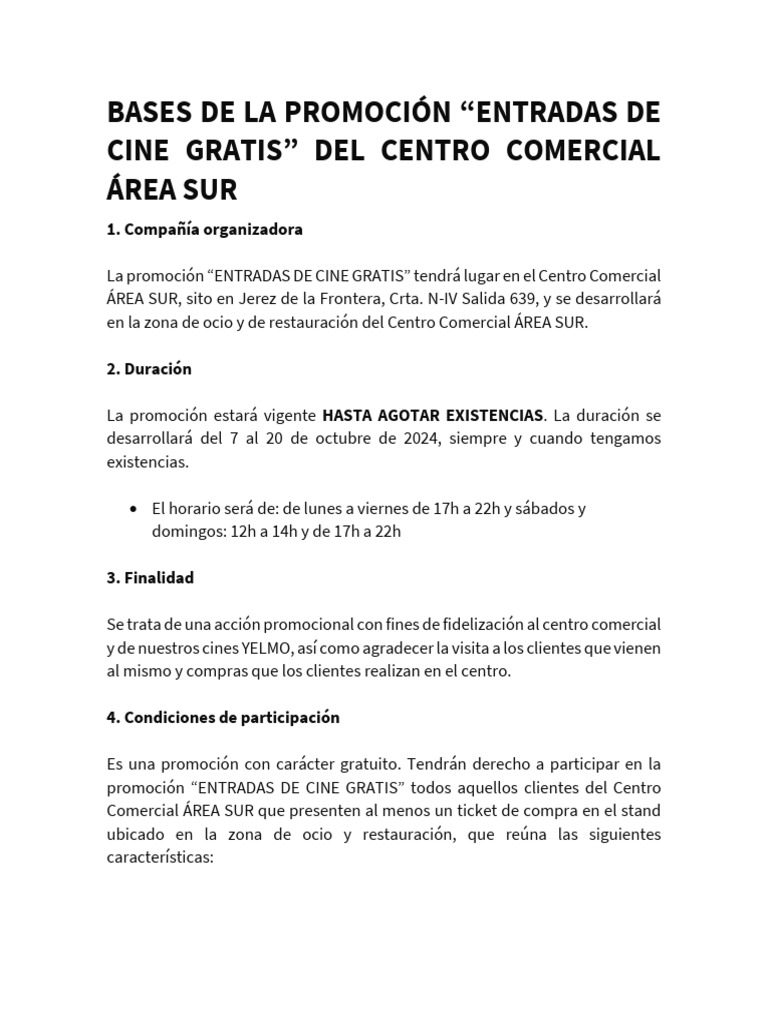 Bases de La Promocion | PDF