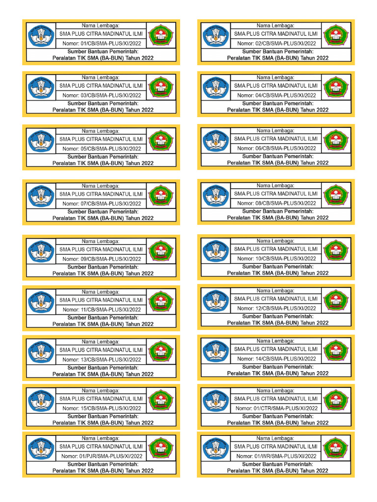 Labelling Ba-Bun 2022 | PDF