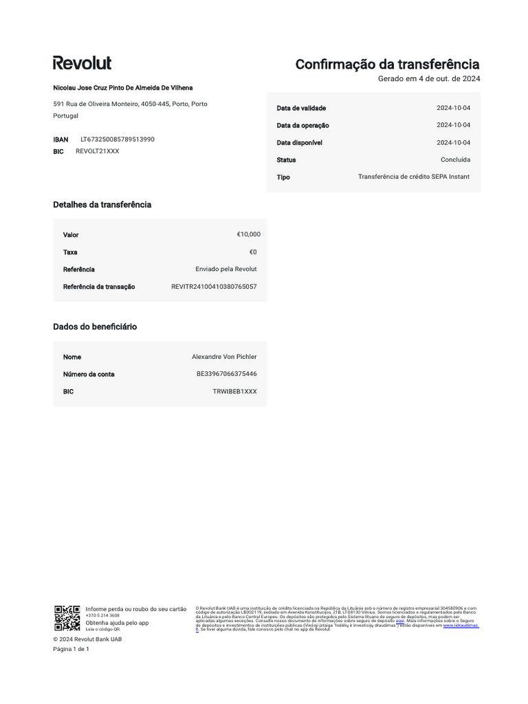 Transaction Confirmation | PDF