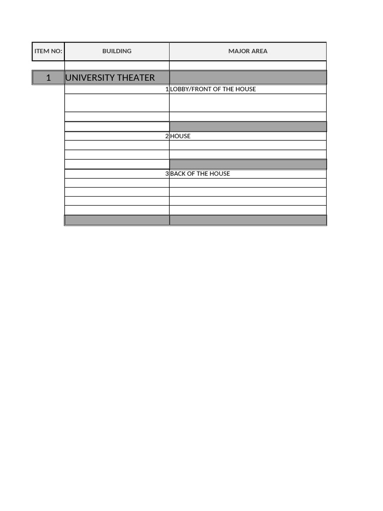 Space Programming Excel Template | PDF