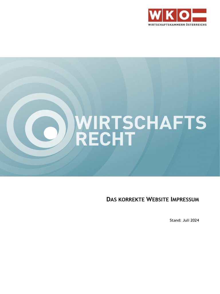 Das Korrekte Website Impressum | PDF